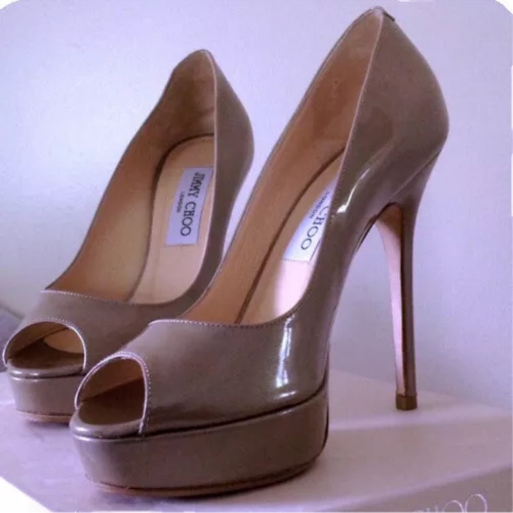 Jimmy Choo Platform peeptoe pumps